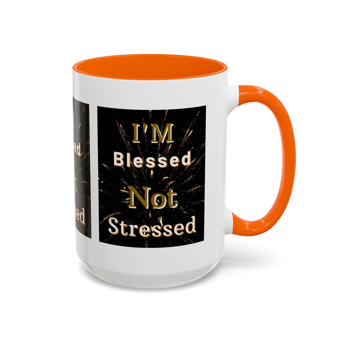 I'm Blessed Not Stressed Coffee Mug Inspirational Christian Gift for Faith-Based Living