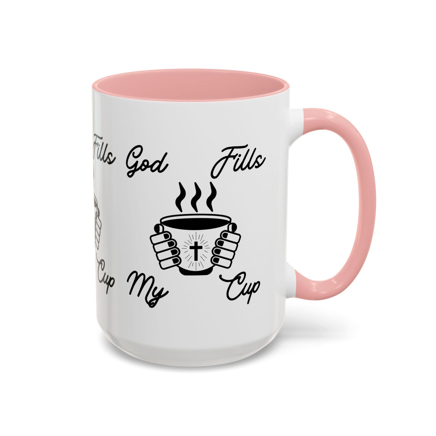 God Fills My Cup Coffee Mug Inspirational Christian Gift for Faith and Encouragement for Coffee Lovers