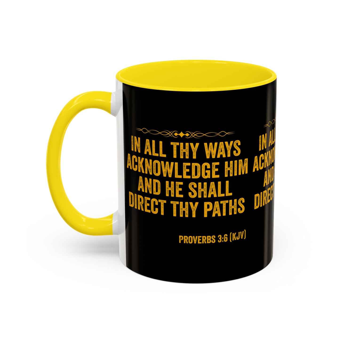 Proverbs 3:6 KJV Coffee Mug In All Thy Ways Acknowledge Him Inspirational Faith Based Gift For Believers