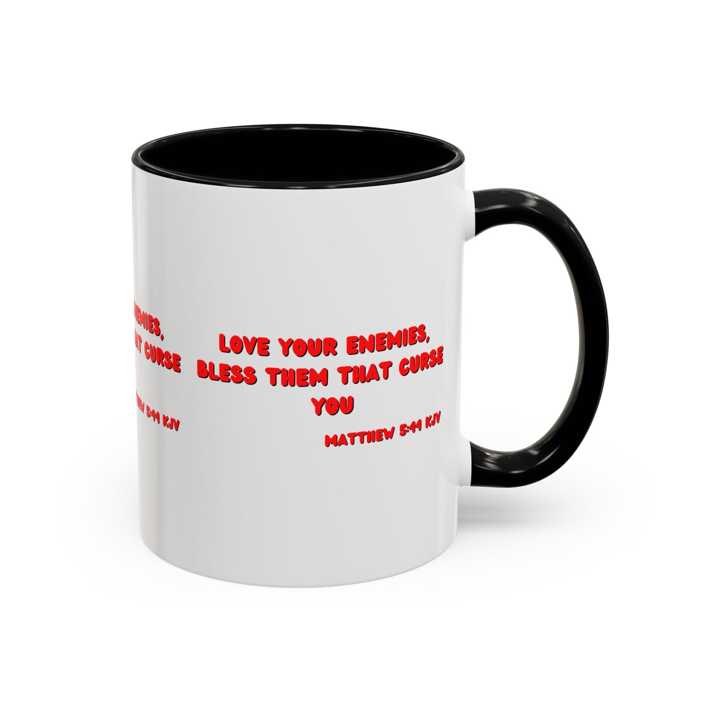 Matthew 5:44 KJV Coffee Mug Love Your Enemies Biblical Christian Gift for Faith-Based Living