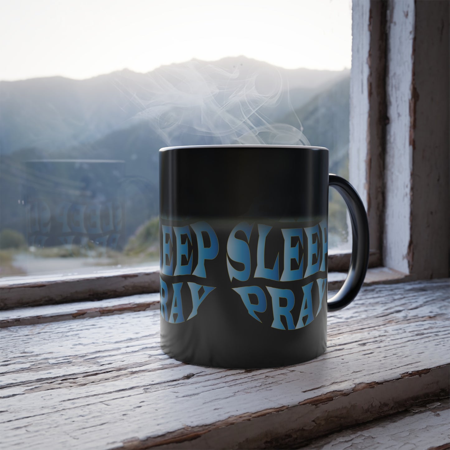 Eat Sleep Pray Color Morphing Coffee Mug Daily Inspiration for a Faithful Life