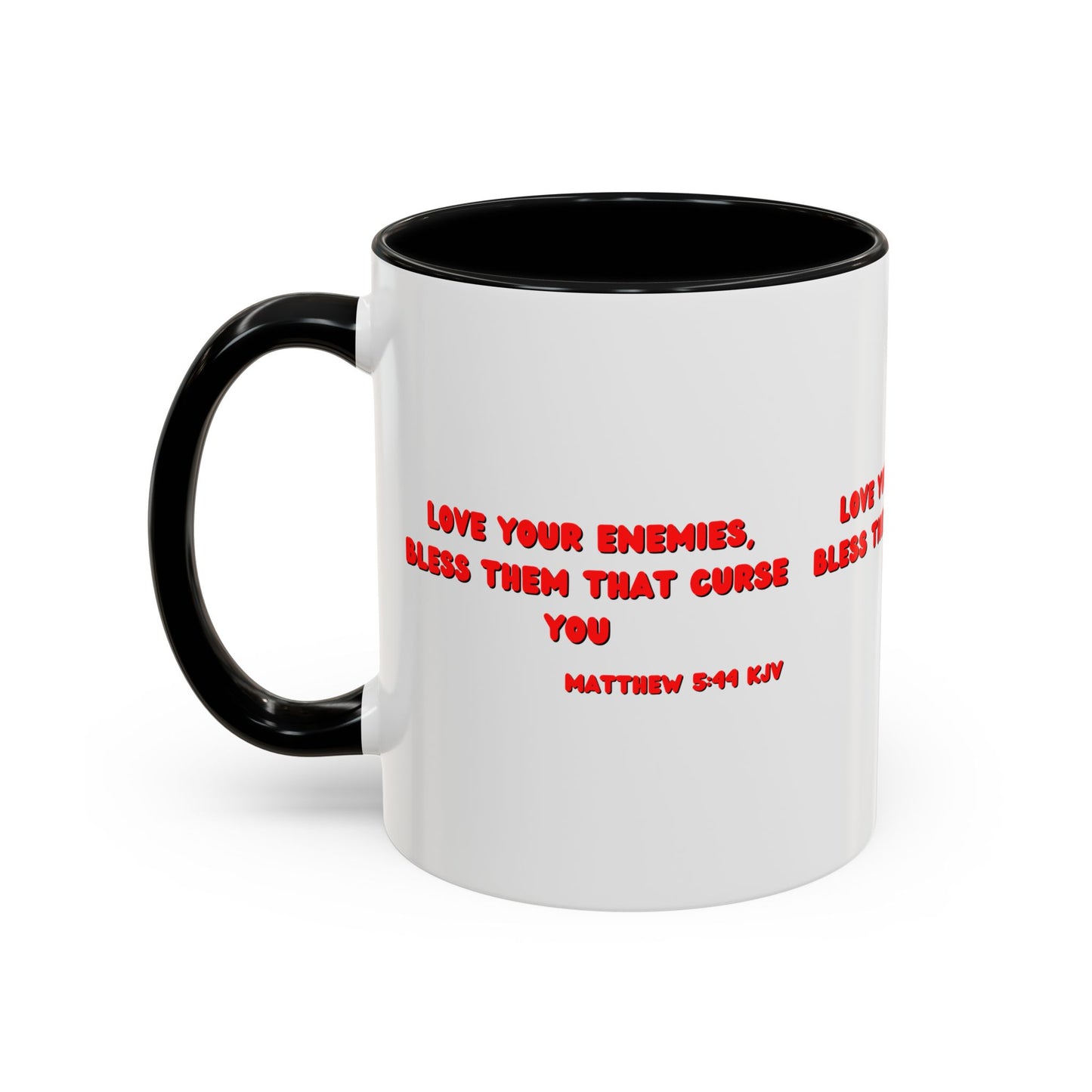 Matthew 5:44 KJV Coffee Mug Love Your Enemies Biblical Christian Gift for Faith-Based Living