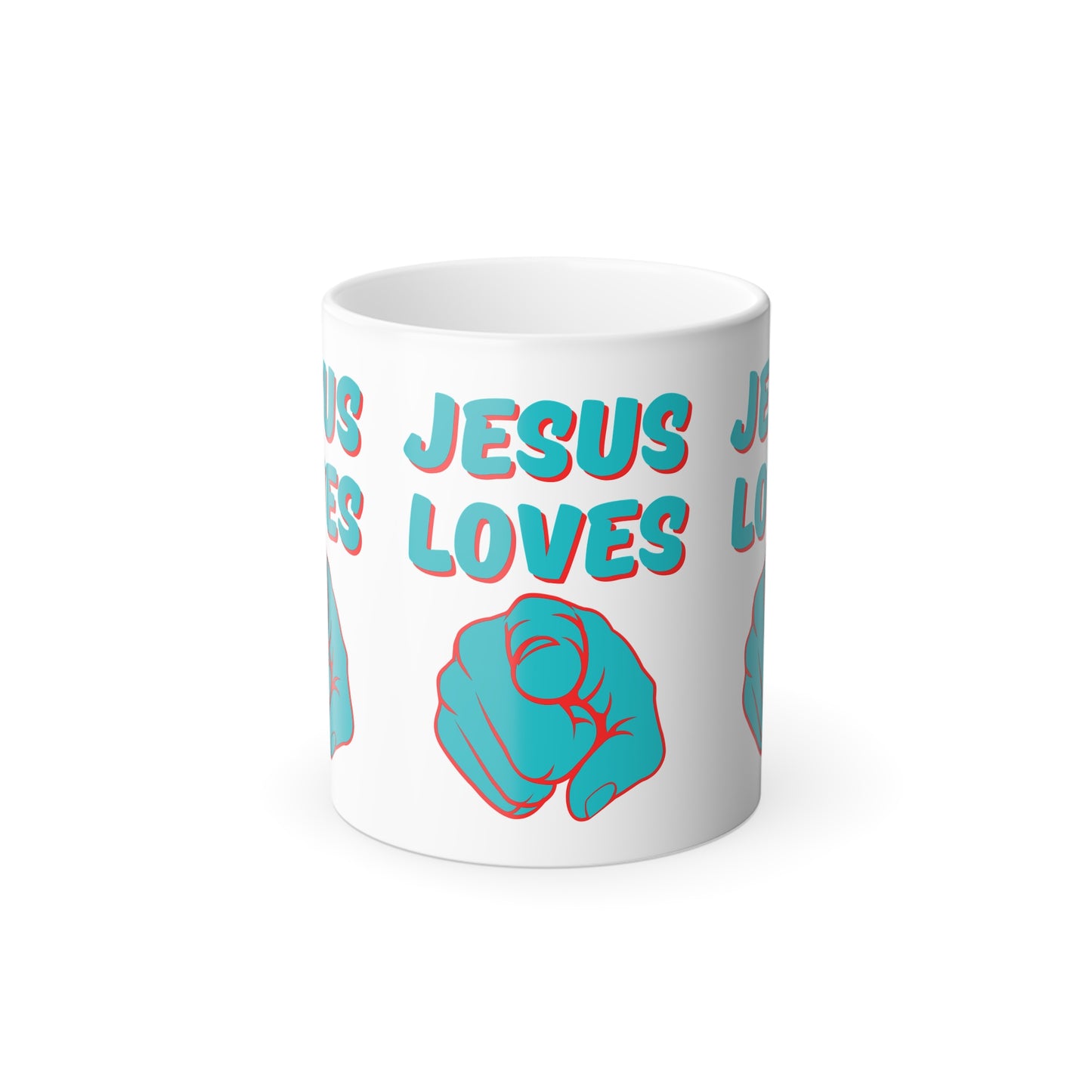 Jesus Loves You Color Morphing Coffee Mug Inspirational Christian Gift for Daily Encouragement