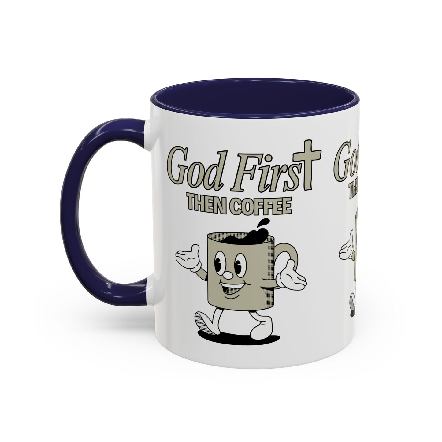 God First Then Coffee Mug Inspirational Christian Gift for Faith Based Coffee Lovers