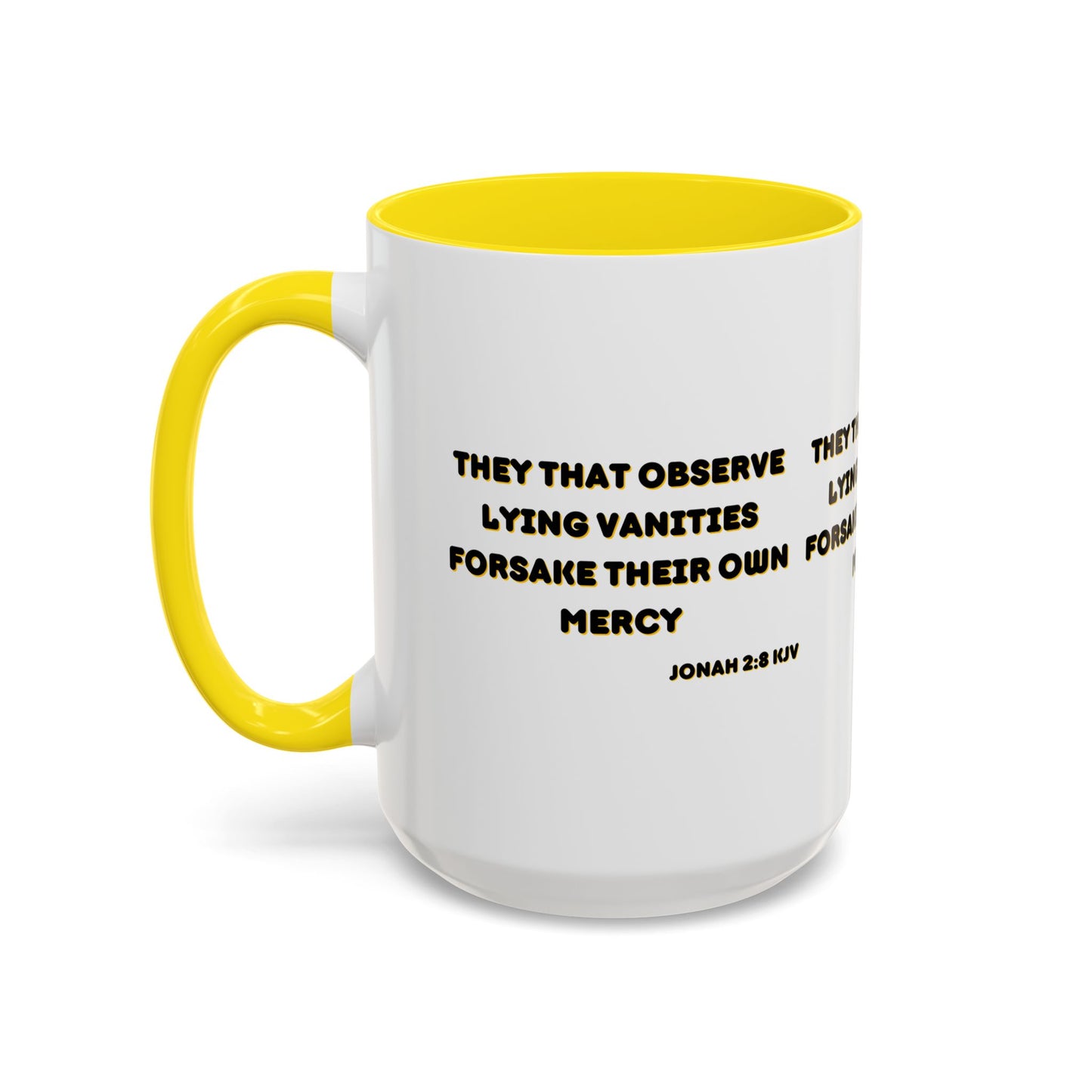 Jonah 2:8 KJV Coffee Mug They That Observe Lying Vanities Biblical Christian Gift for Faith-Based Living