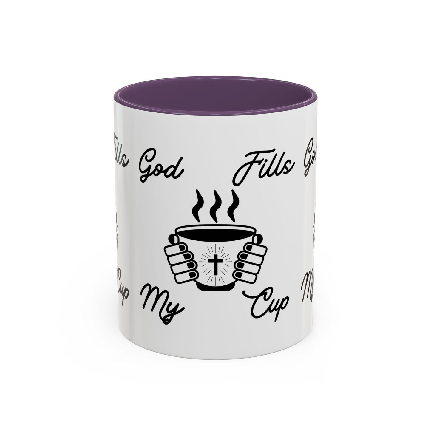 God Fills My Cup Coffee Mug Inspirational Christian Gift for Faith and Encouragement for Coffee Lovers