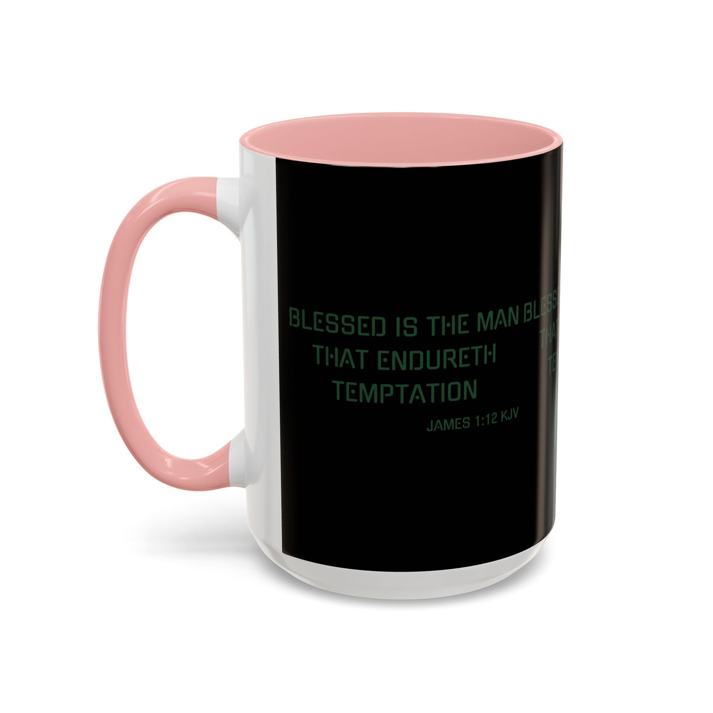 James 1:12 KJV Coffee Mug Blessed is the Man Biblical Christian Gift for Faith-Based Coffee Lovers