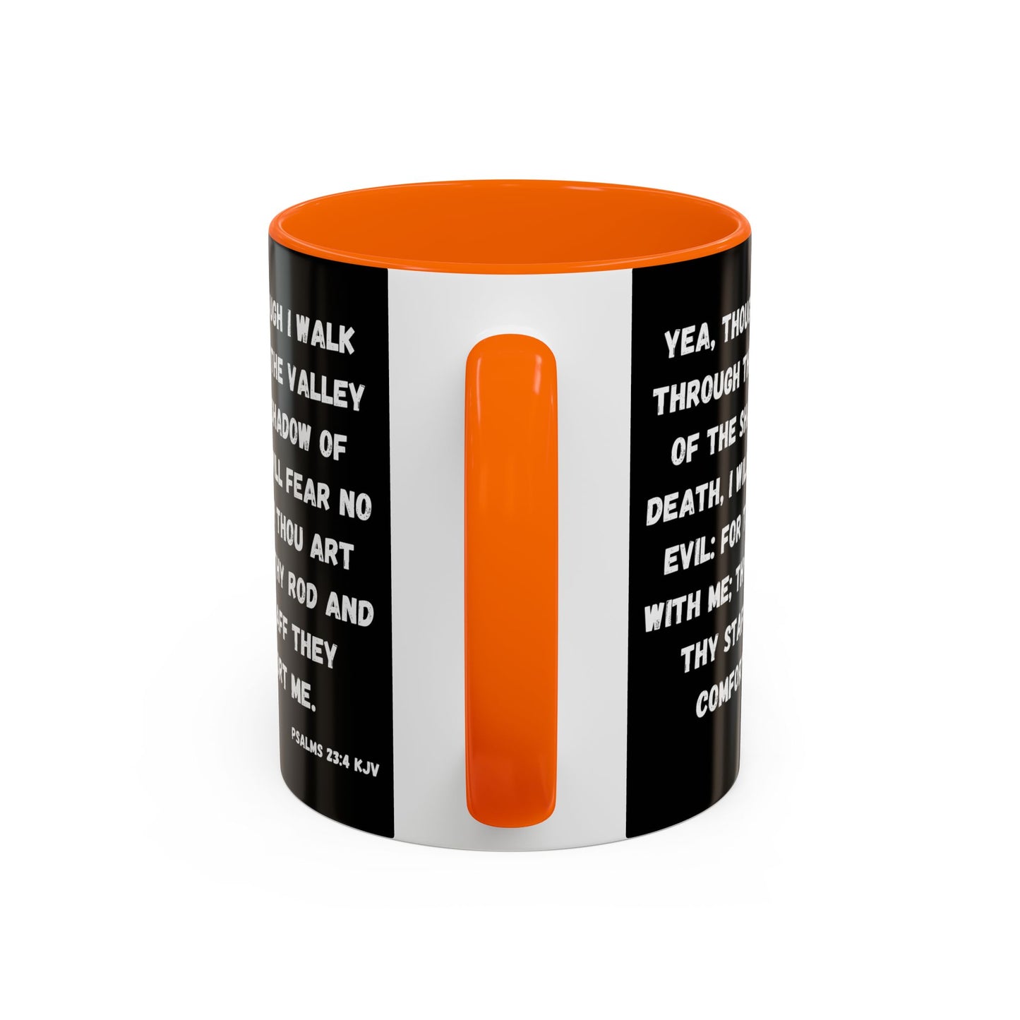 Psalms 23:4 KJV Coffee Mug I Will Fear No Evil Inspirational Christian Gift