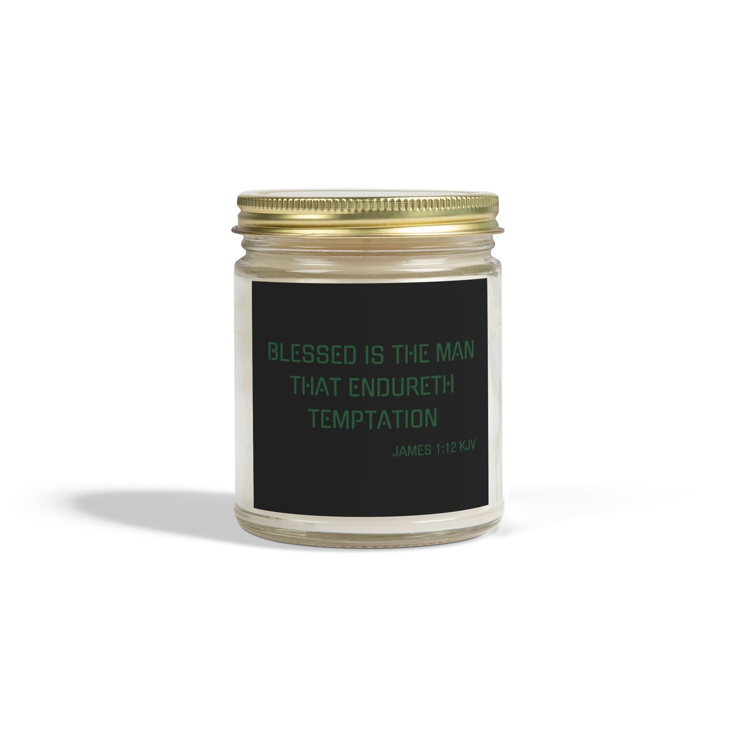 James 1:12 KJV Scented Candle Blessed is the Man Biblical Christian Gift for Faith-Based Candle Lovers