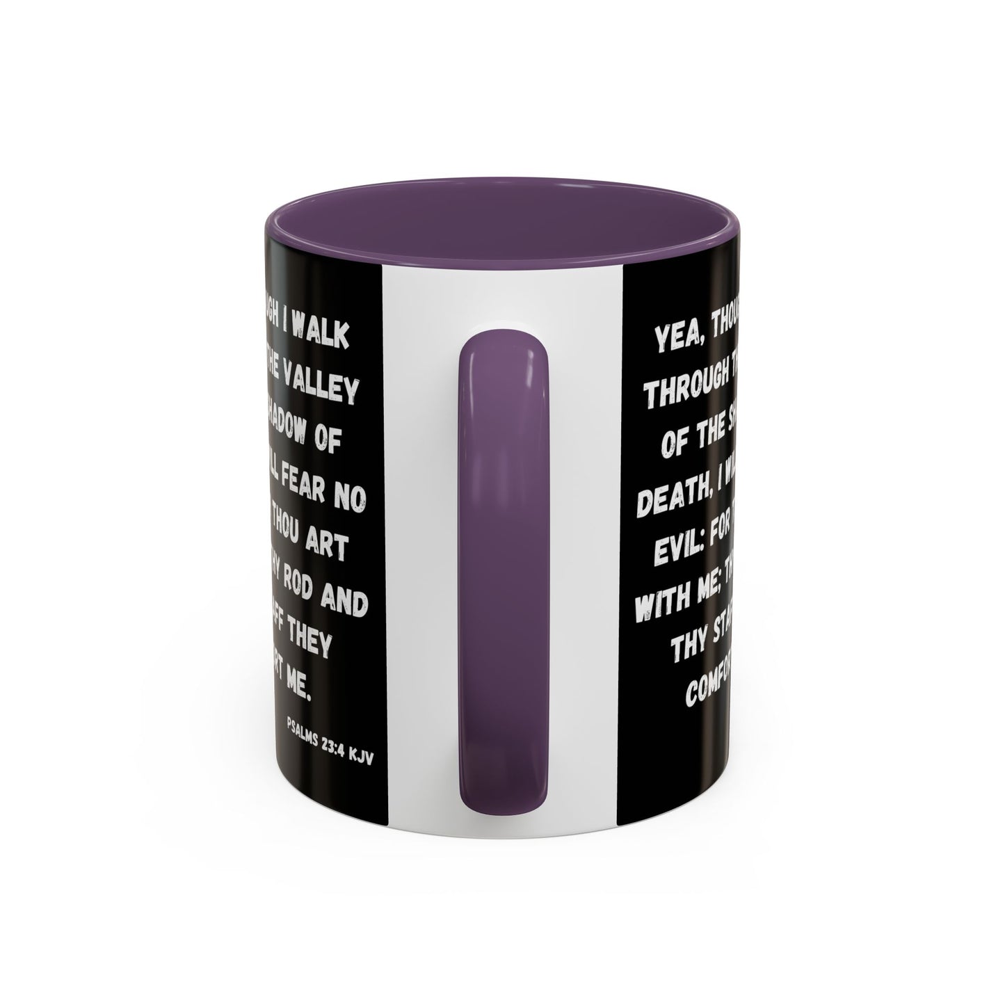 Psalms 23:4 KJV Coffee Mug I Will Fear No Evil Inspirational Christian Gift