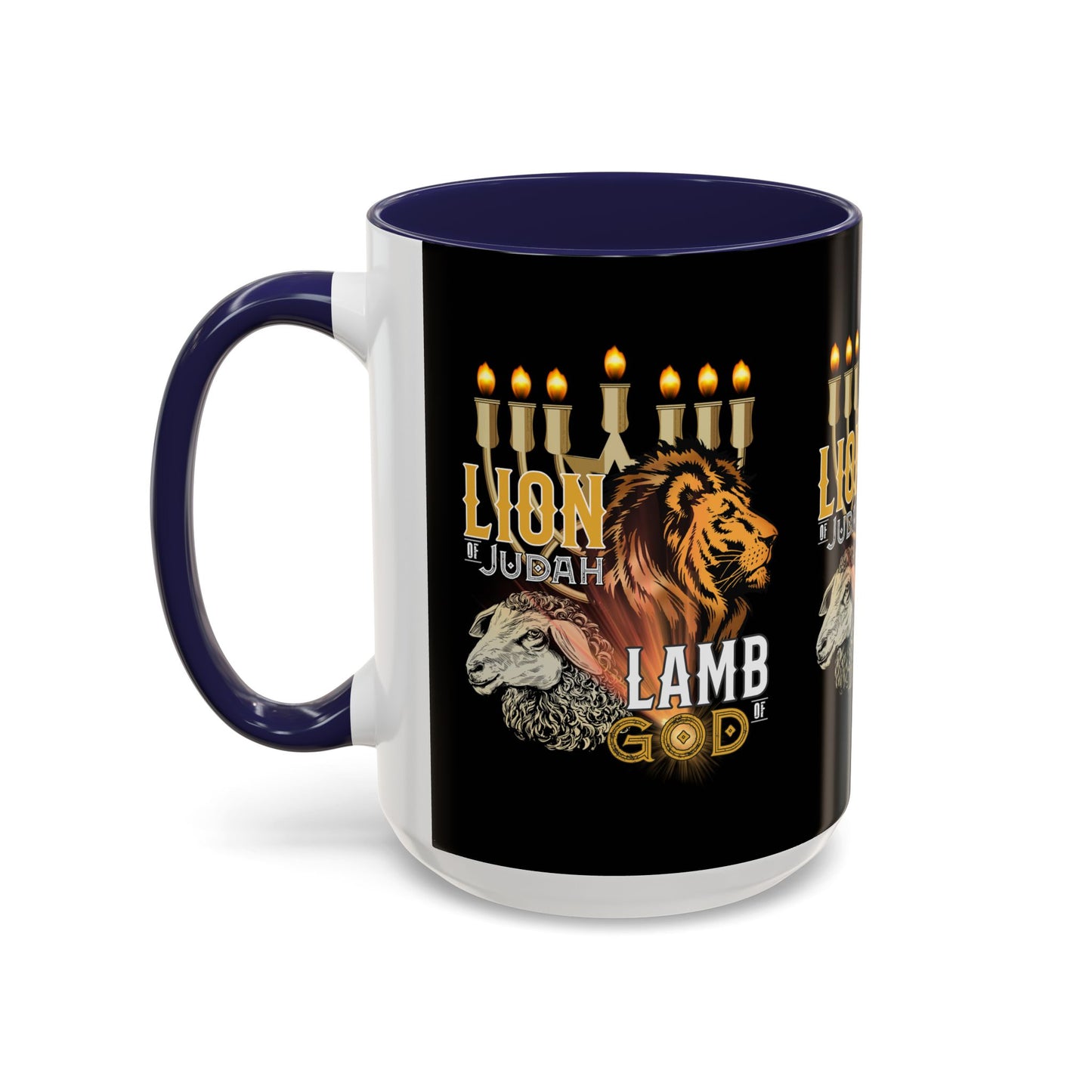 Lion of Judah, Lamb of God Coffee Mug Embrace Faith & Strength