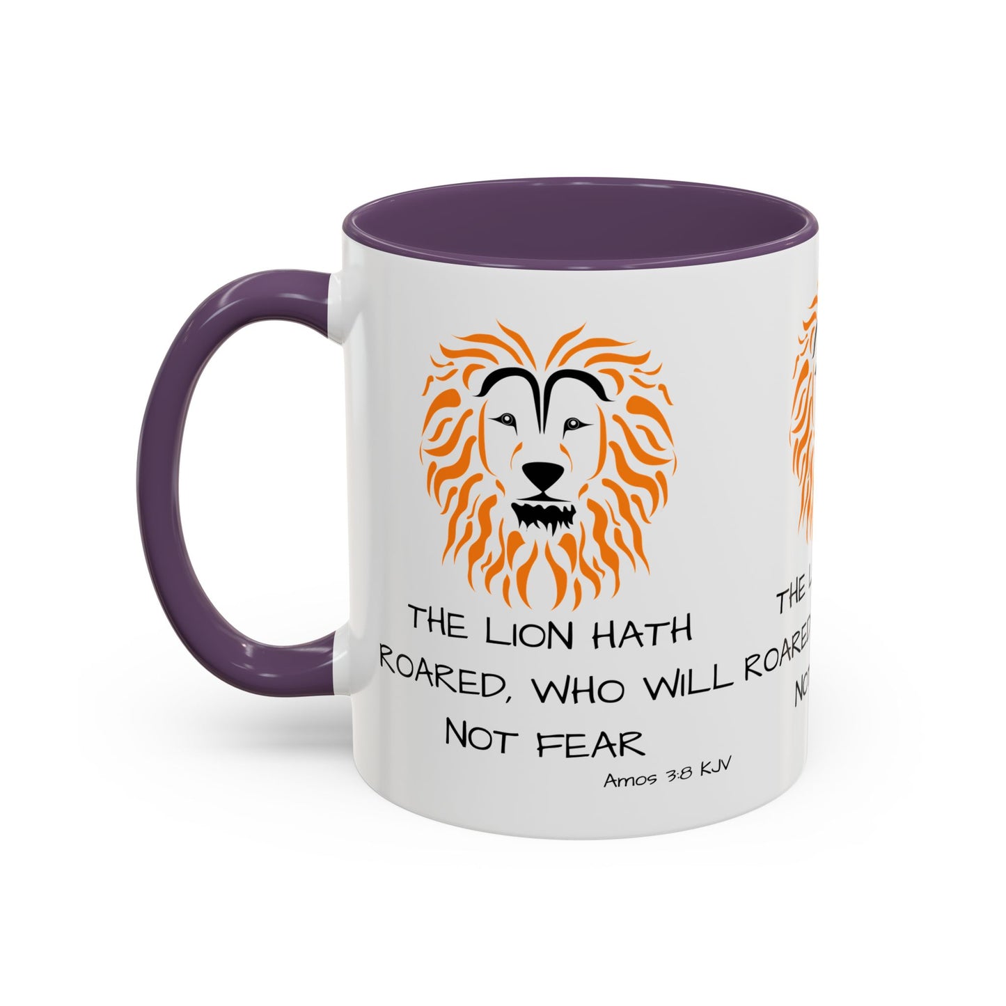 Amos 3:8 KJV Coffee Mug The Lion Hath Roared Biblical Christian Gift for Faith-Based Coffee Lovers