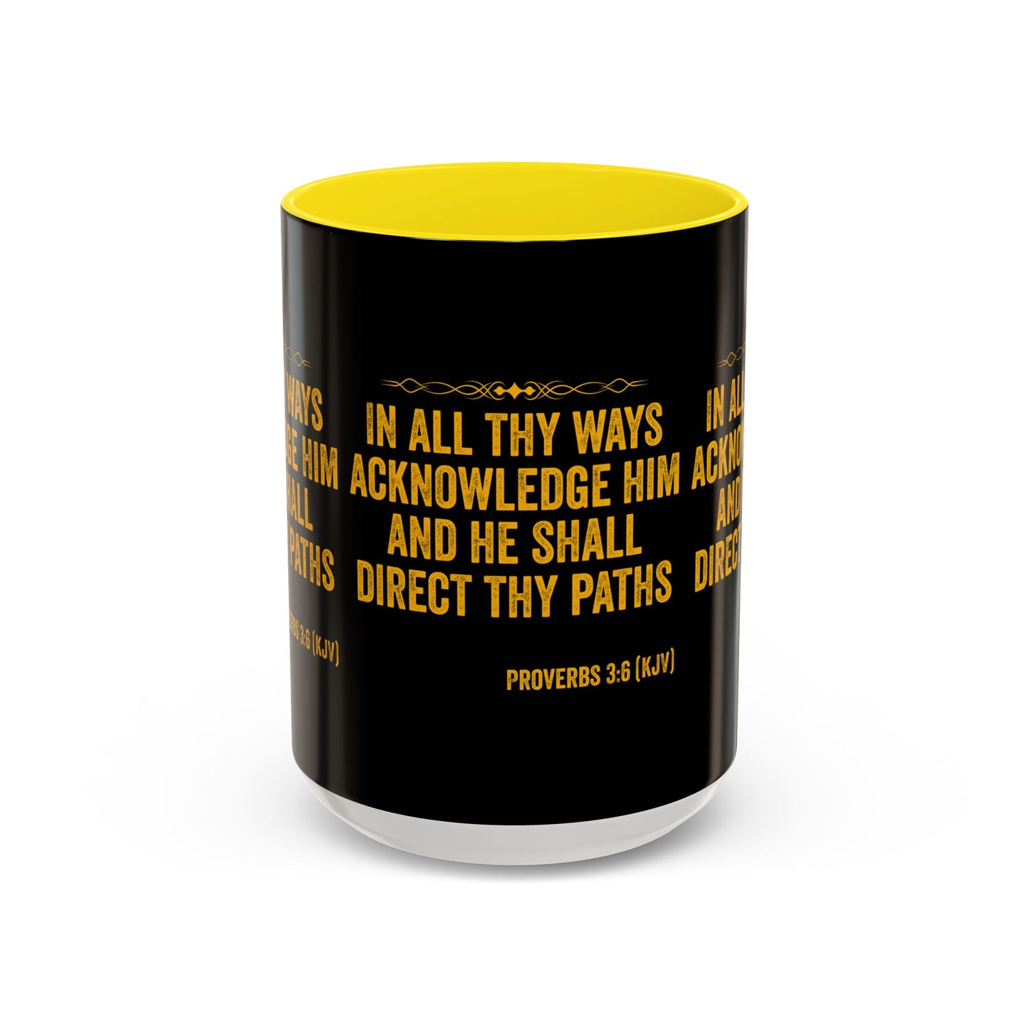 Proverbs 3:6 KJV Coffee Mug In All Thy Ways Acknowledge Him Inspirational Faith Based Gift For Believers