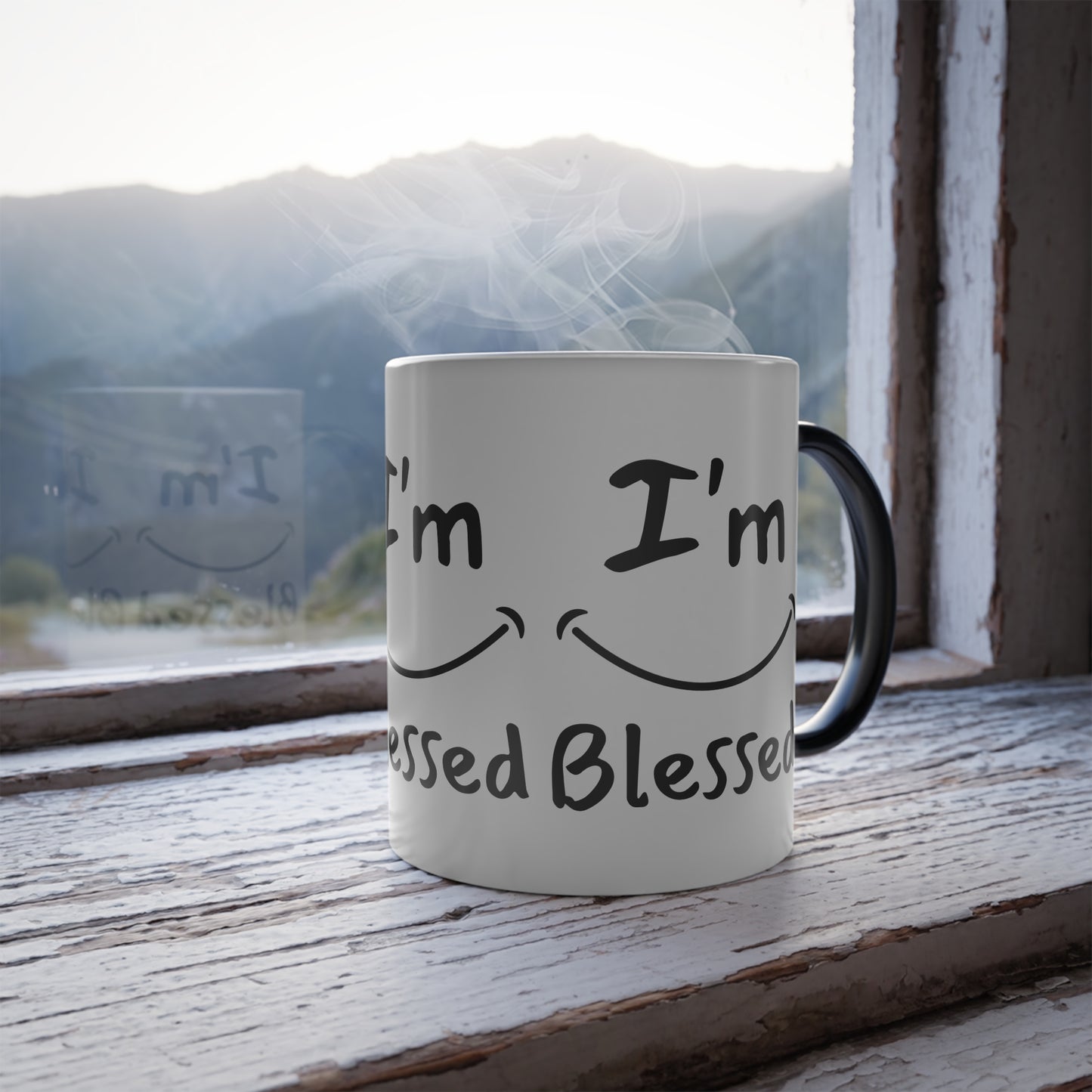 I'm Blessed Color Morphing Coffee Mug Inspirational Christian Gift for Faith-Based Living