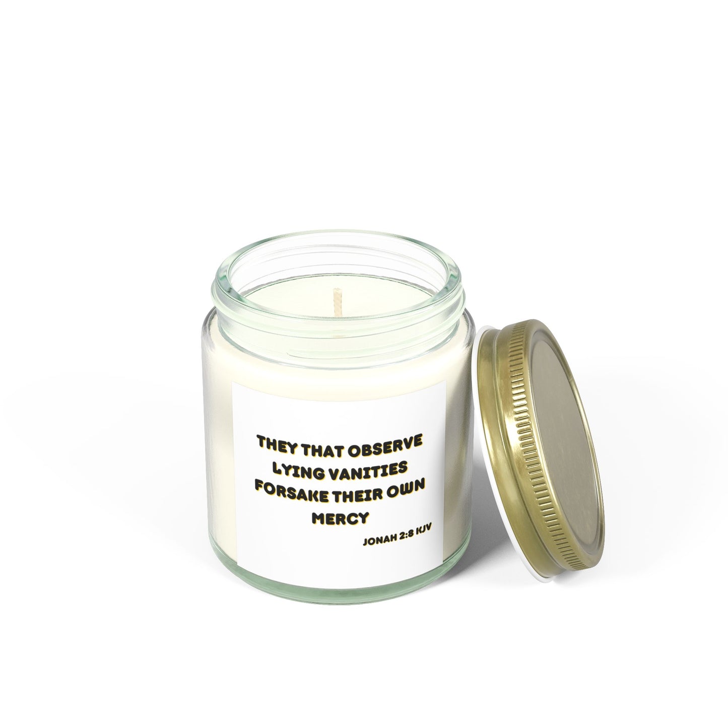 Jonah 2:8 KJV Scented Candle They That Observe Lying Vanities Biblical Christian Gift for Faith-Based Living