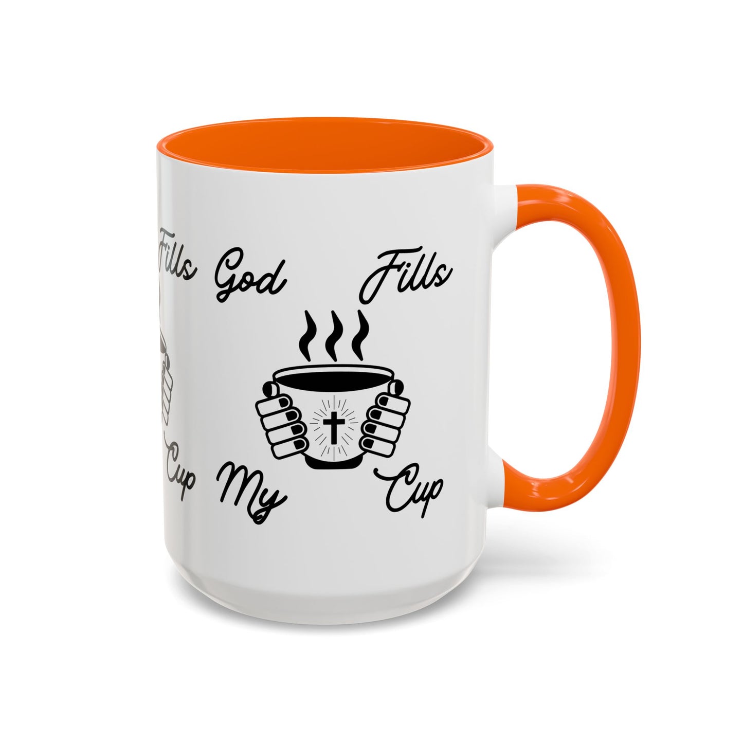 God Fills My Cup Coffee Mug Inspirational Christian Gift for Faith and Encouragement for Coffee Lovers