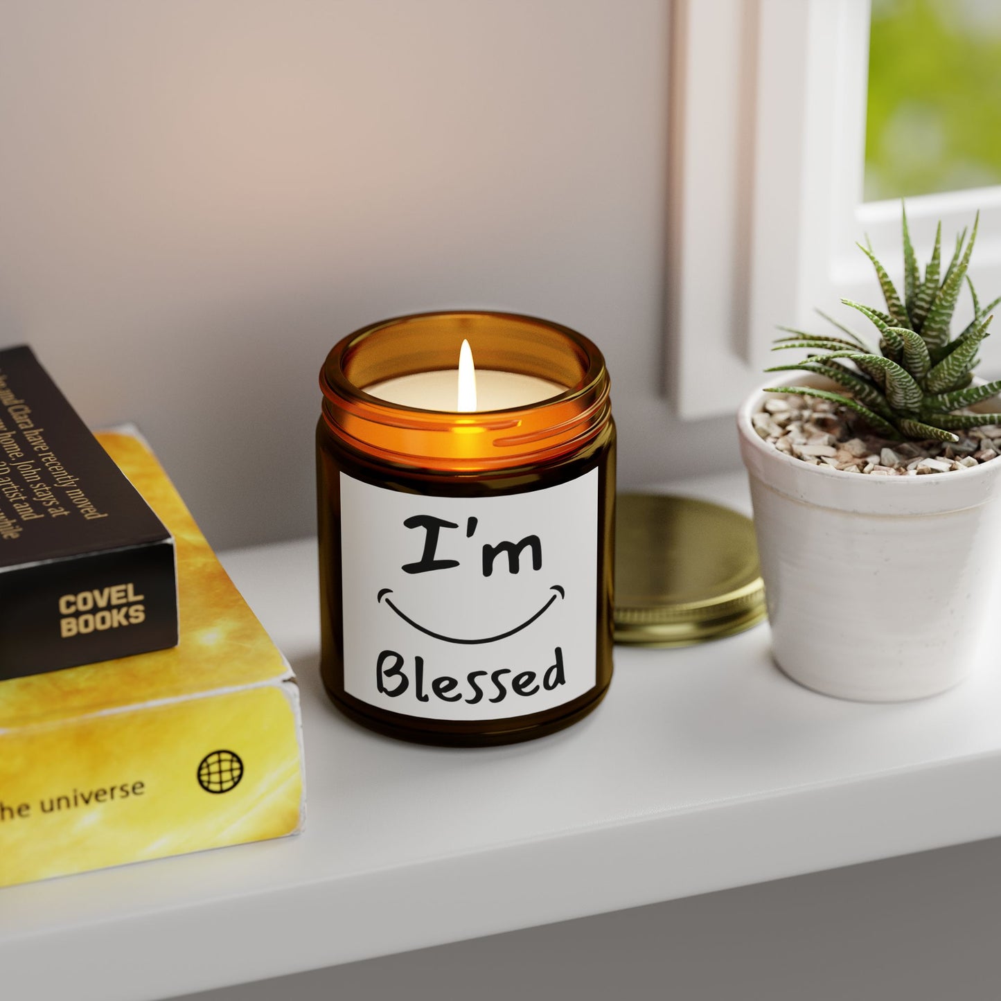 I'm Blessed Scented Candle Inspirational Christian Gift for Faith-Based Living