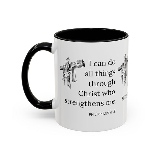 Philippians 4:13 KJV Coffee Mug Biblical Strength and Empowerment