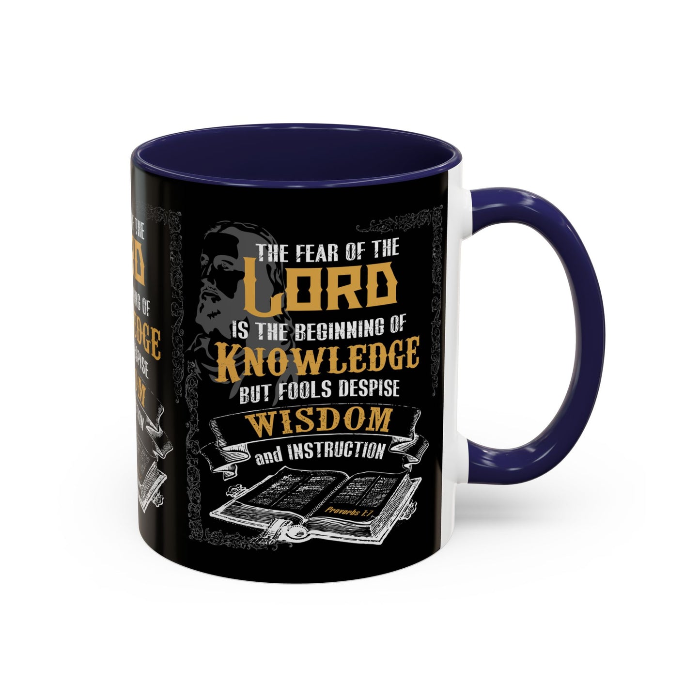 Proverbs 1:7 Bible Verse Coffee Mug Wisdom In Every Sip