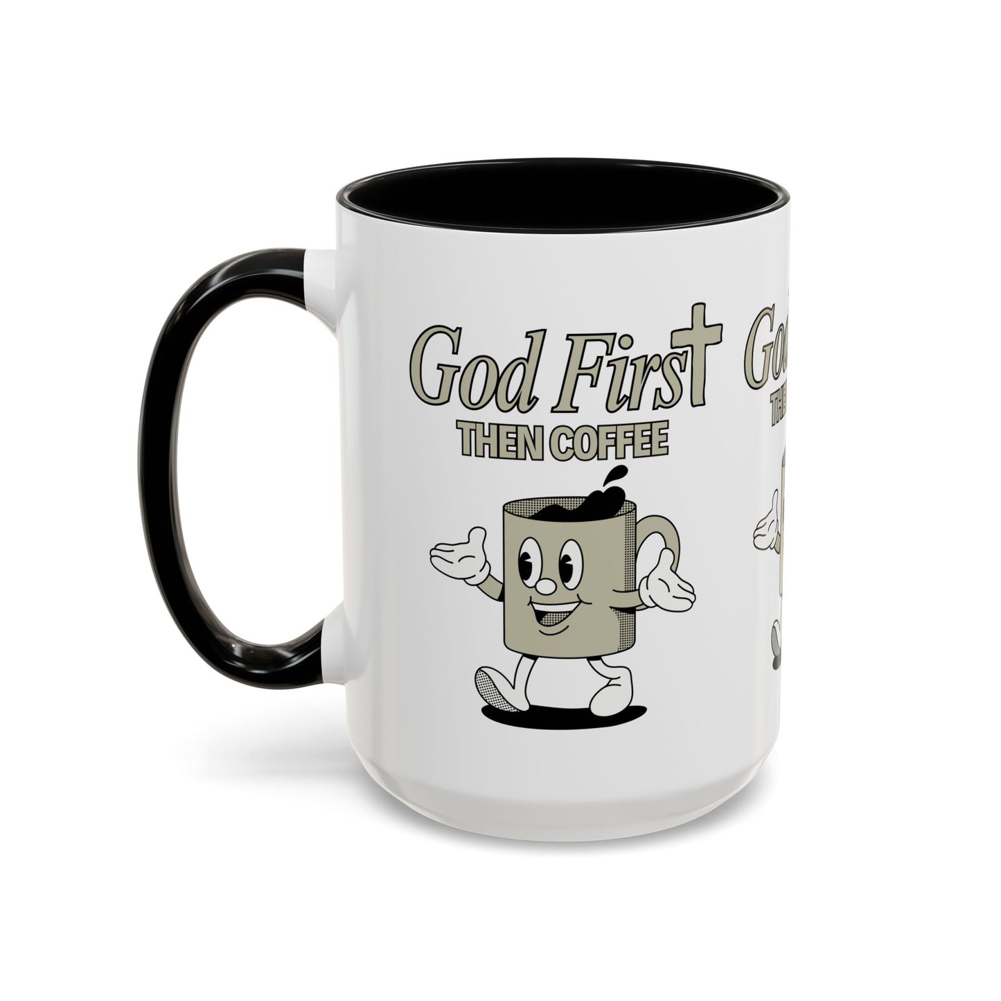 God First Then Coffee Mug Inspirational Christian Gift for Faith Based Coffee Lovers