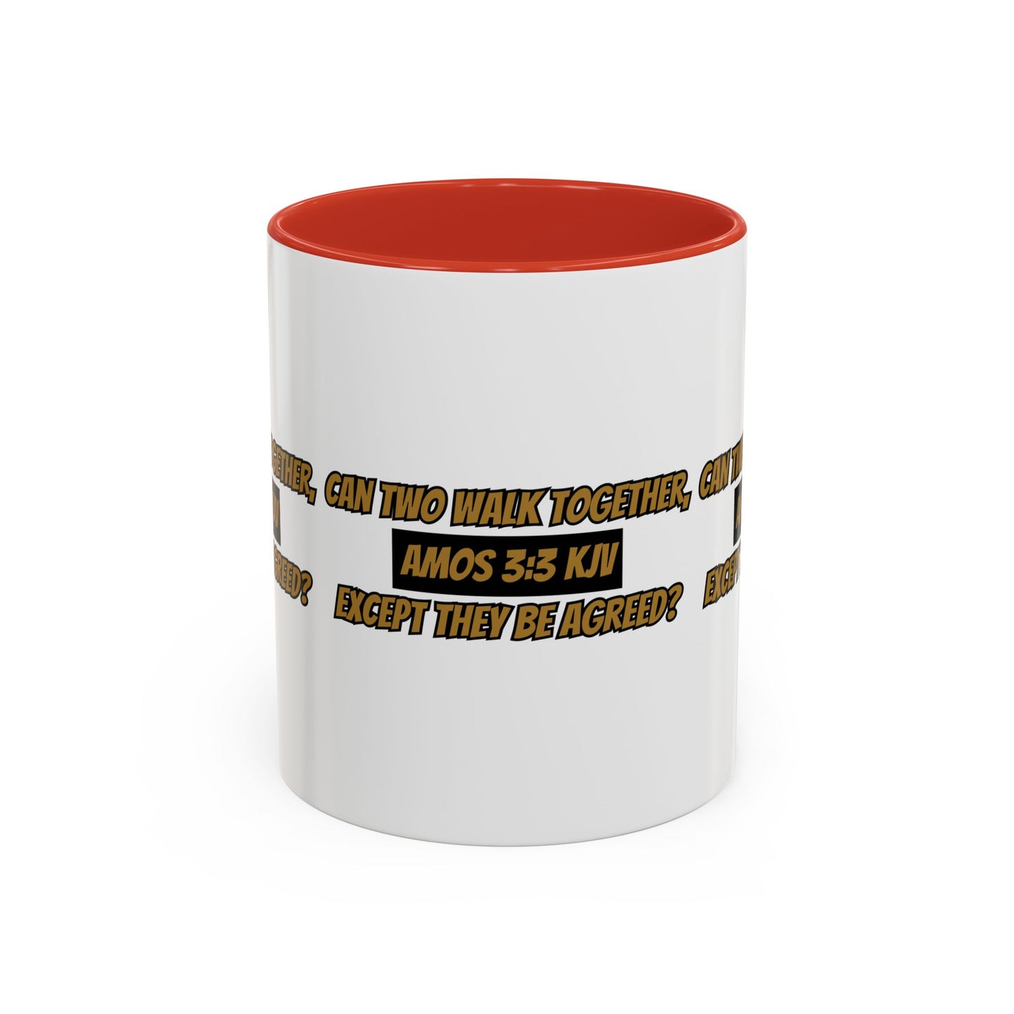 Inspirational Amos 3:3 KJV Bible Verse Coffee Mug Perfect Christian Gift