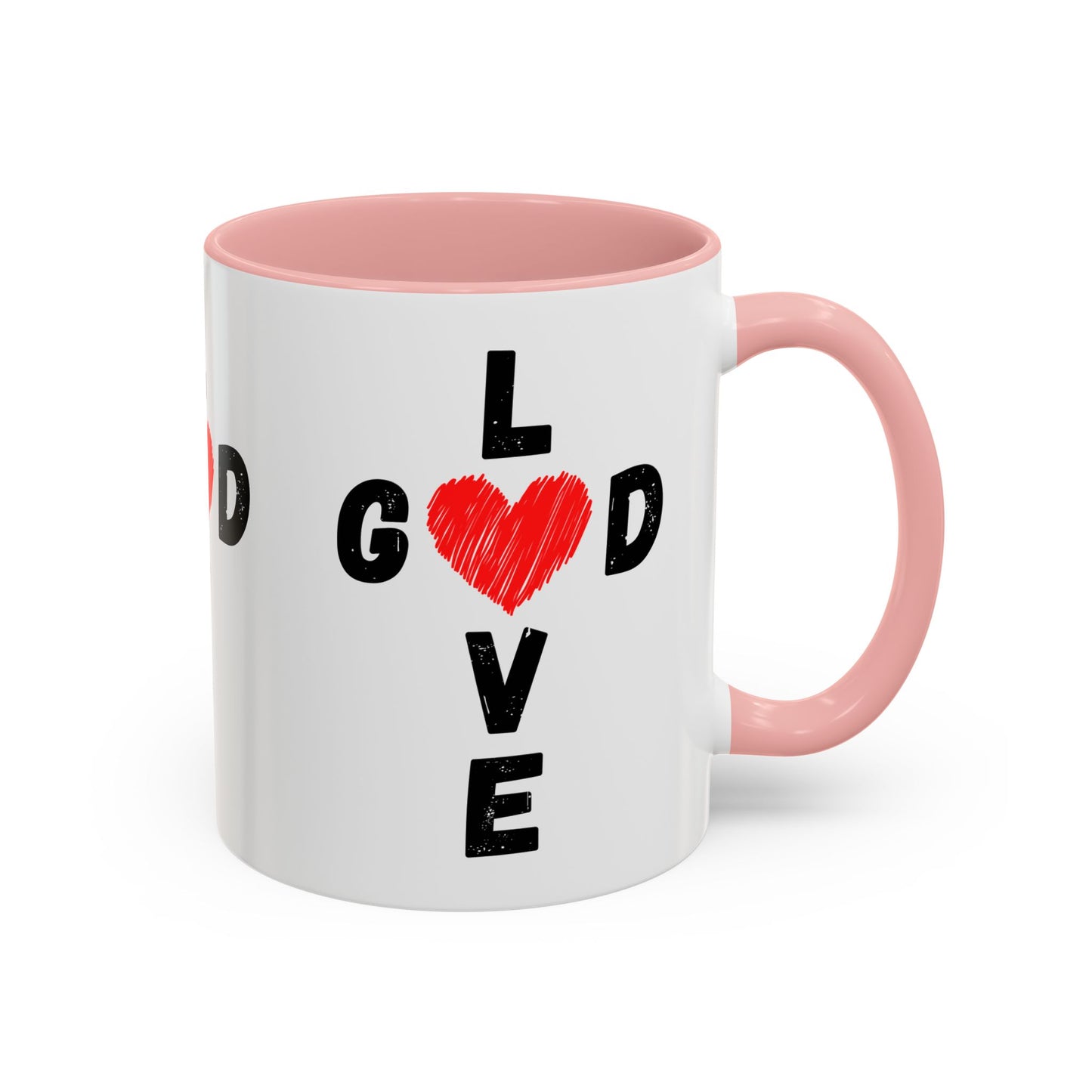 Love God Cross Shaped Coffee Mug Inspirational Christian Gift for Faith-Based Living