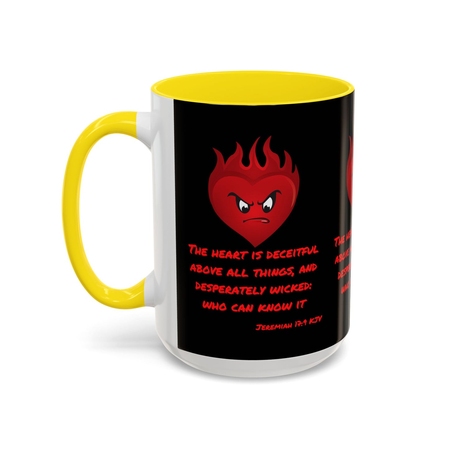 Jeremiah 17:9 KJV Coffee Mug The Heart is Deceitful Biblical Christian Gift for Faith-Based Coffee Lovers