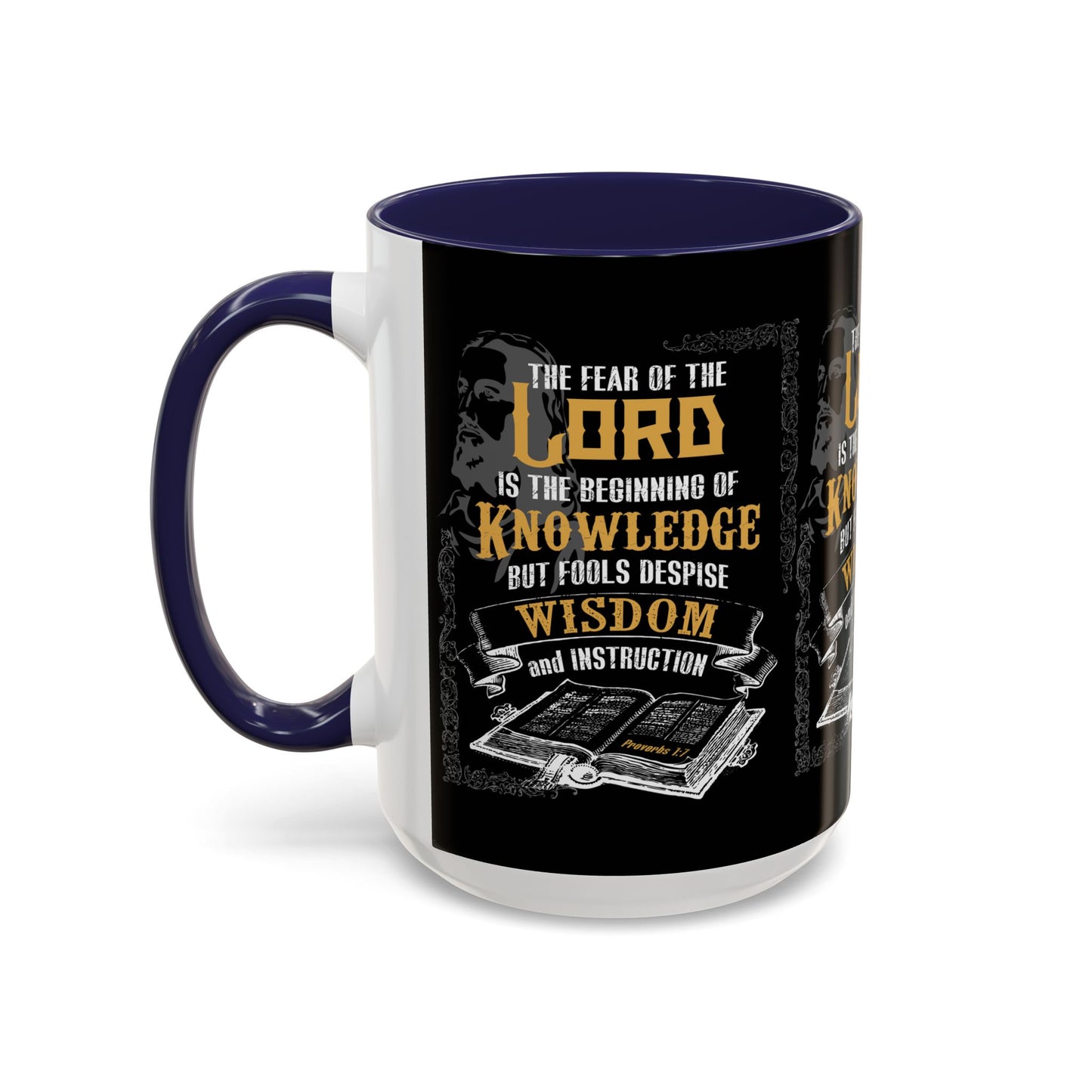 Proverbs 1:7 Bible Verse Coffee Mug Wisdom In Every Sip