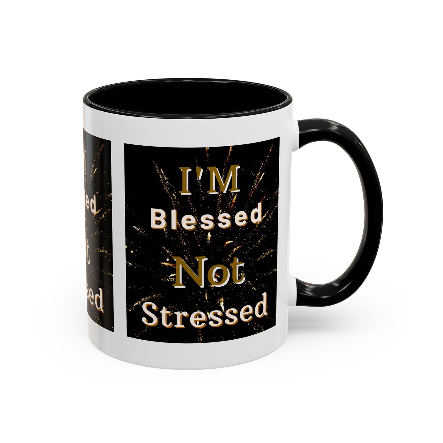 I'm Blessed Not Stressed Coffee Mug Inspirational Christian Gift for Faith-Based Living