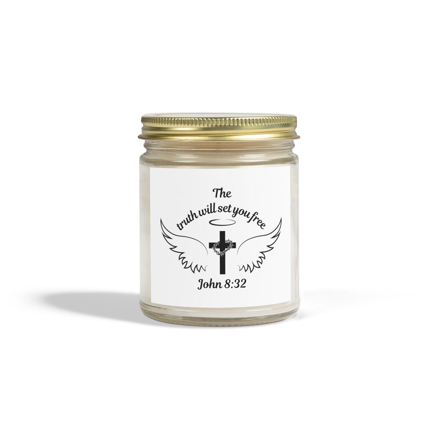 John 8:32 KJV Scented Candle The Truth Shall Make You Free Inspirational Christian Gift