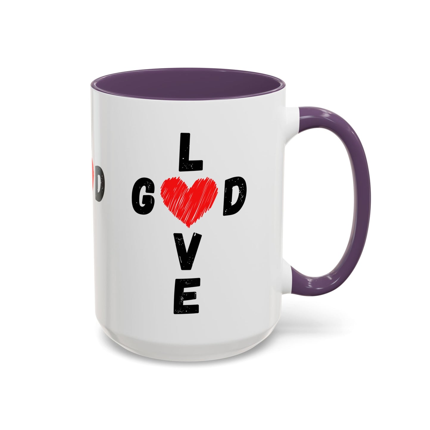 Love God Cross Shaped Coffee Mug Inspirational Christian Gift for Faith-Based Living