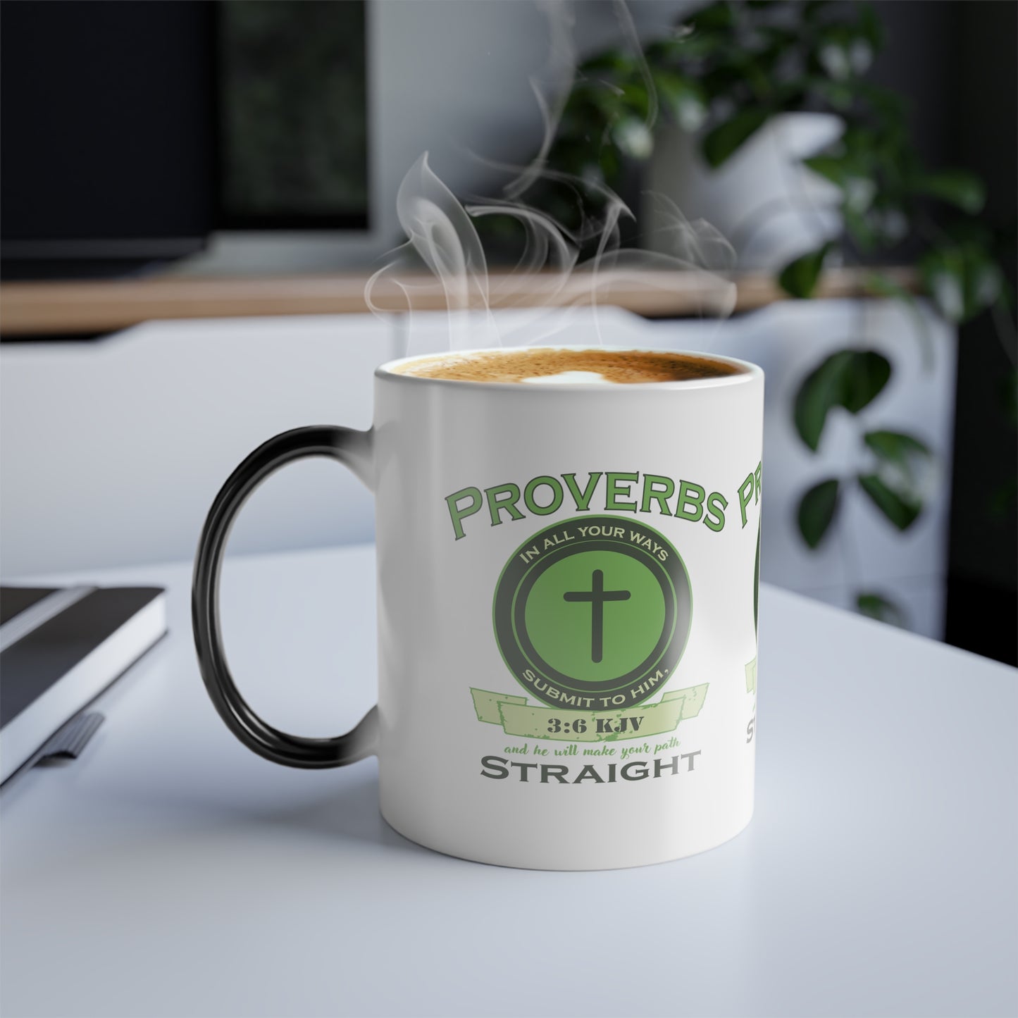 Proverbs 3:6 KJV Color Morphing Coffee Mug In All Thy Ways Acknowledge Him Faith Based Christian Gift