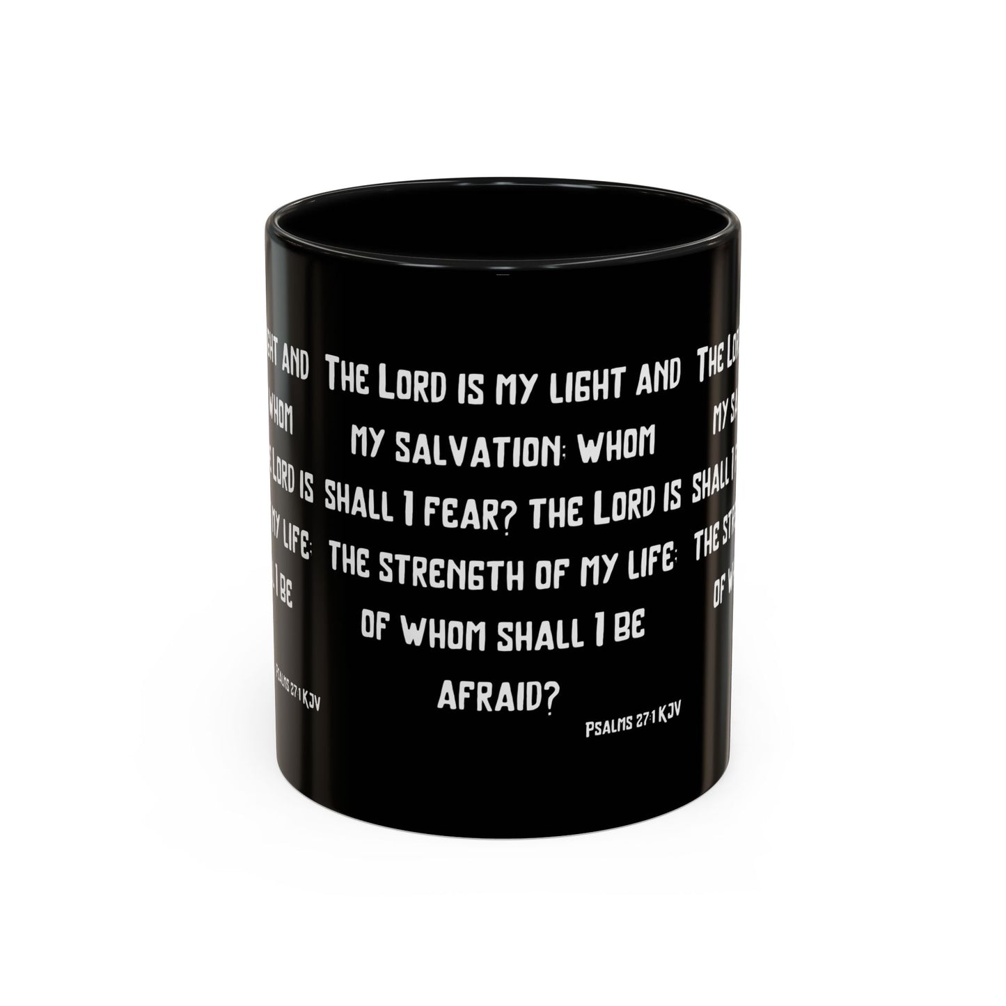 Psalms 27:1 KJV Coffee Mug The Lord is My Light and My Salvation Inspirational Christian Gift for Faith Based Coffee Lovers