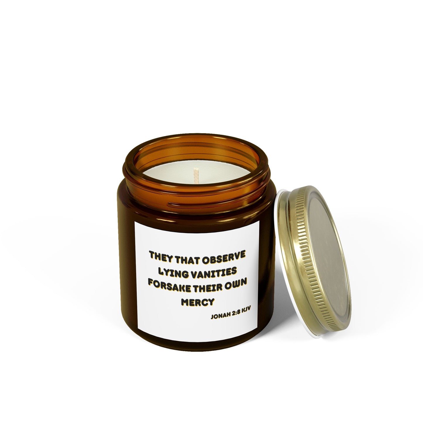 Jonah 2:8 KJV Scented Candle They That Observe Lying Vanities Biblical Christian Gift for Faith-Based Living