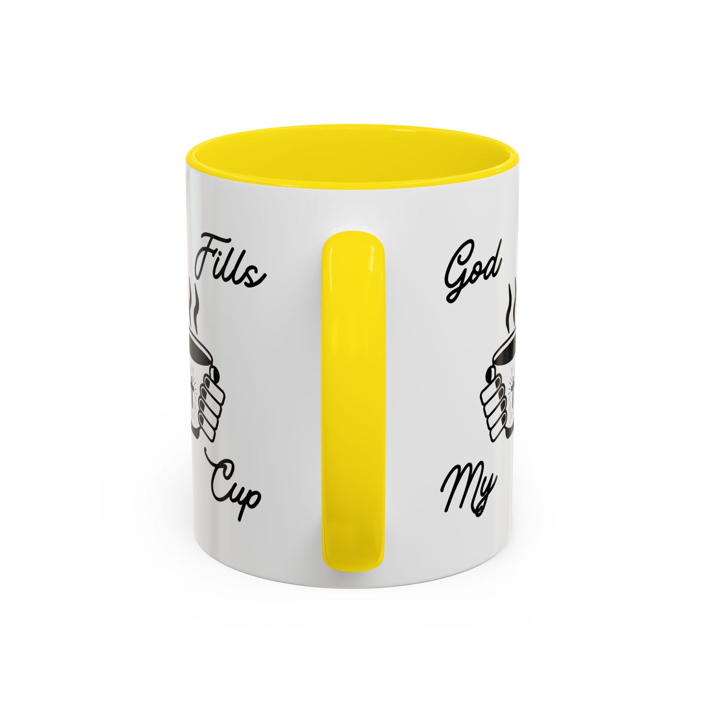 God Fills My Cup Coffee Mug Inspirational Christian Gift for Faith and Encouragement for Coffee Lovers