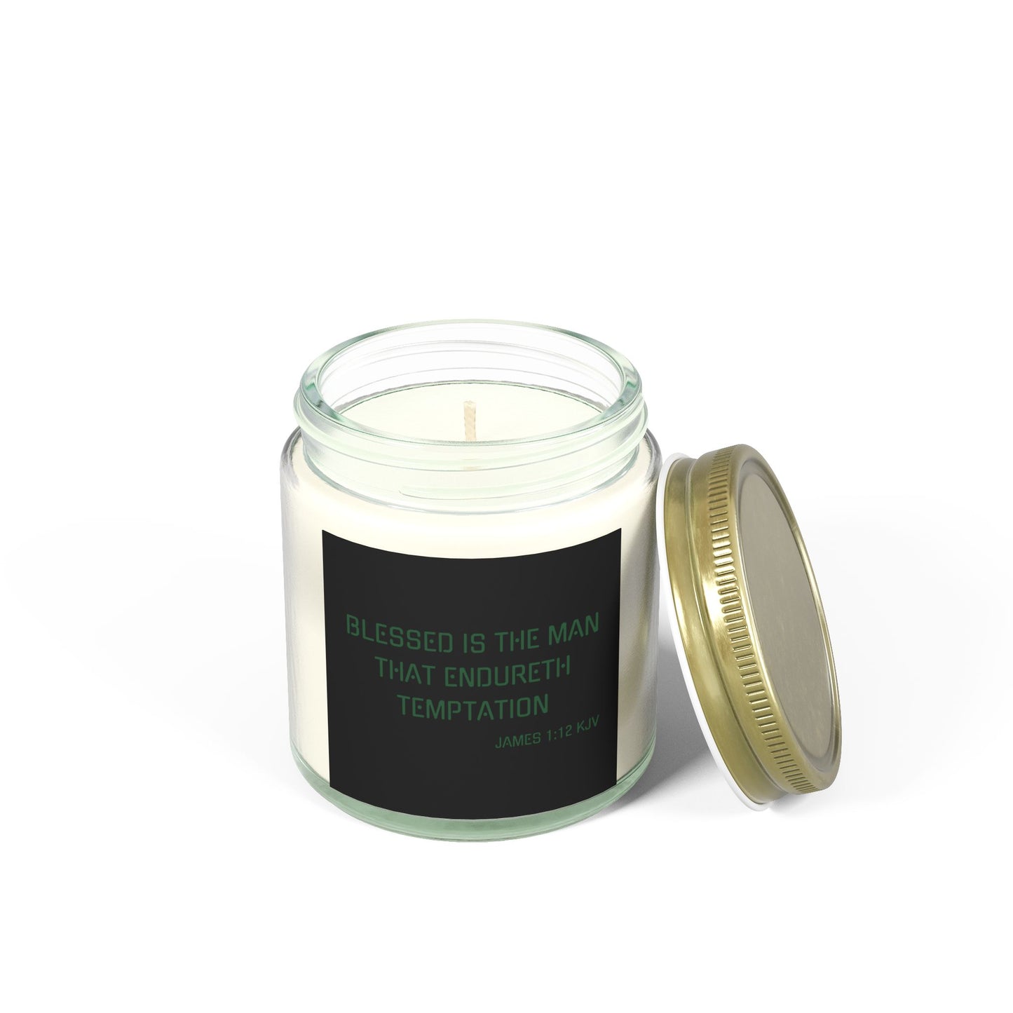 James 1:12 KJV Scented Candle Blessed is the Man Biblical Christian Gift for Faith-Based Candle Lovers