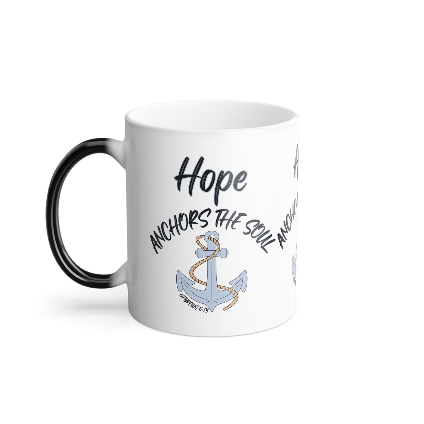 Hebrews 6:19 KJV Color Morphing Coffee Mug Anchor of Hope and Faith Biblical Gift for Believers