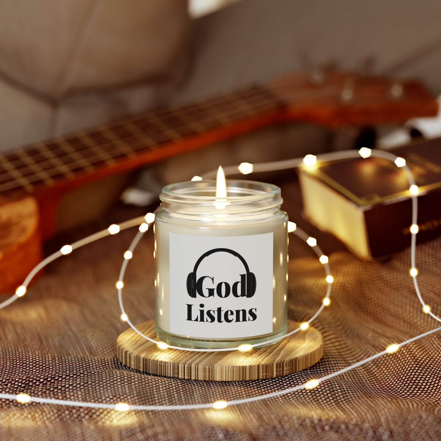 God Listens Scented Candle Faith Based Christian Gift for Him or Her