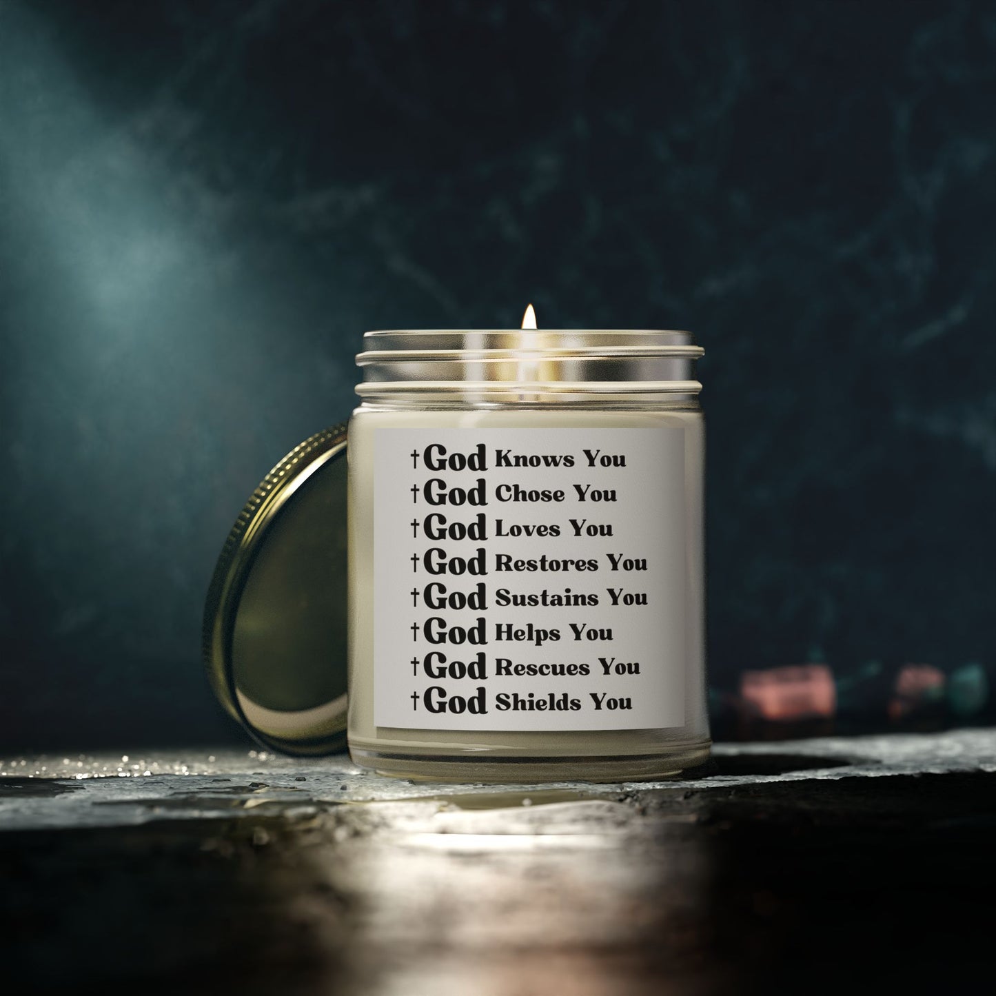 God's Love and Promises Faith-Filled Scented Candle Faith Hope And Love Christian Gift for Candle Lovers