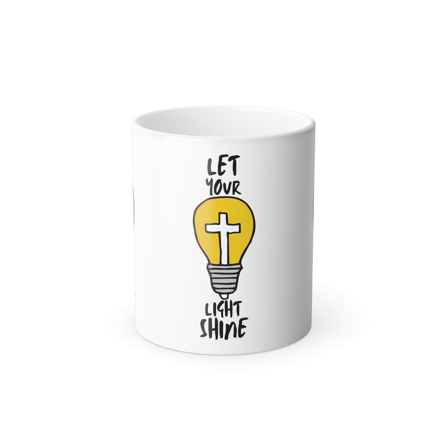 Let Your Light Shine Color Morphing Coffee Mug Inspirational Christian Gift for Faith-Based Coffee Lovers