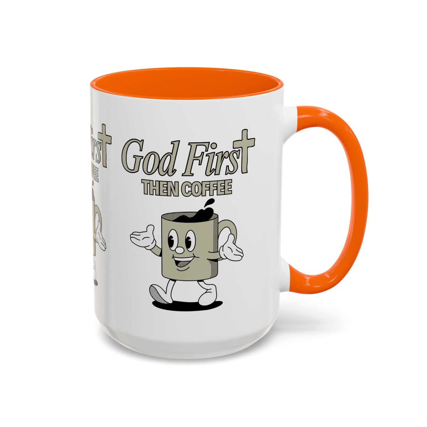 God First Then Coffee Mug Inspirational Christian Gift for Faith Based Coffee Lovers