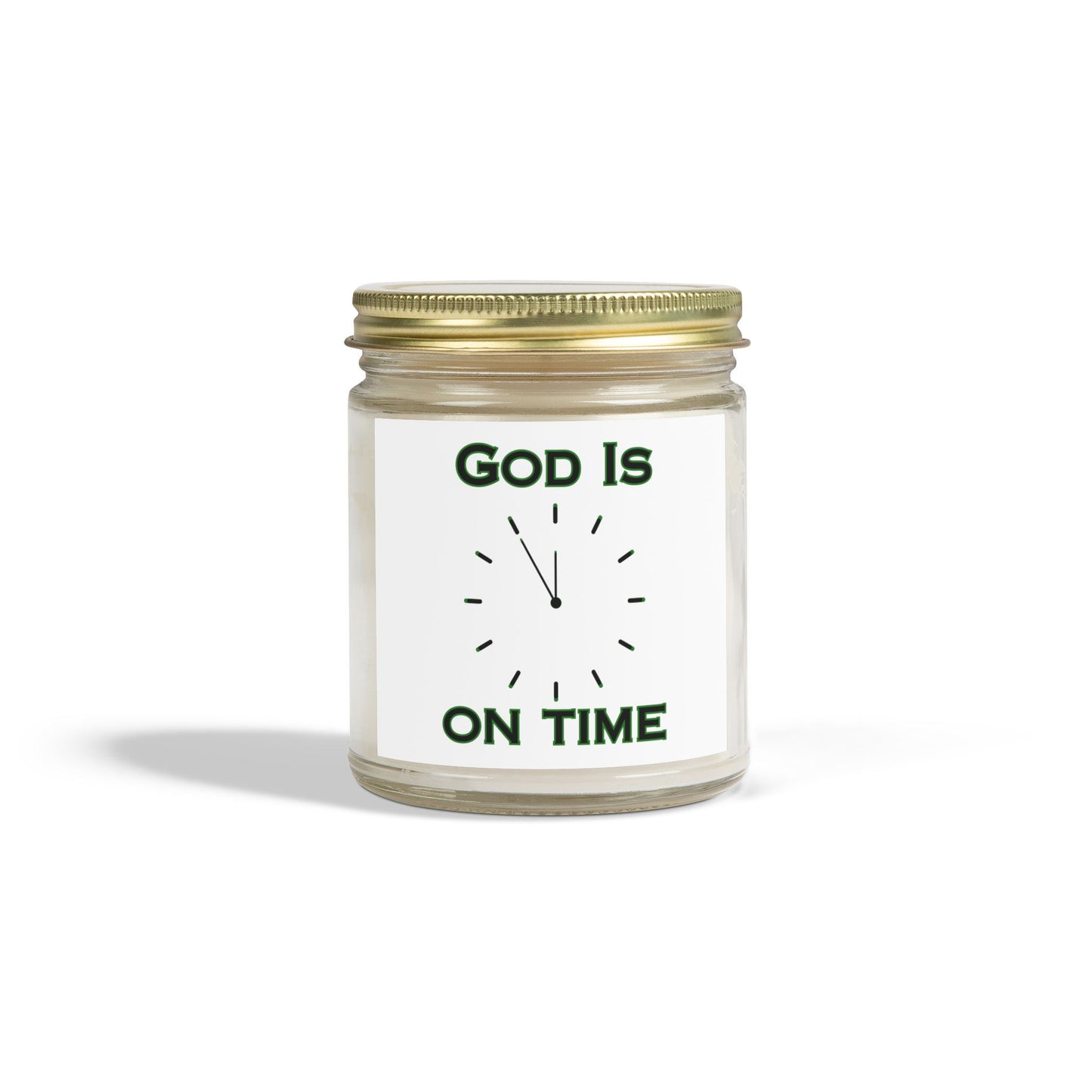 God Is On Time Scented Candle Biblical Christian Gift for Faith-Based Candle Lovers