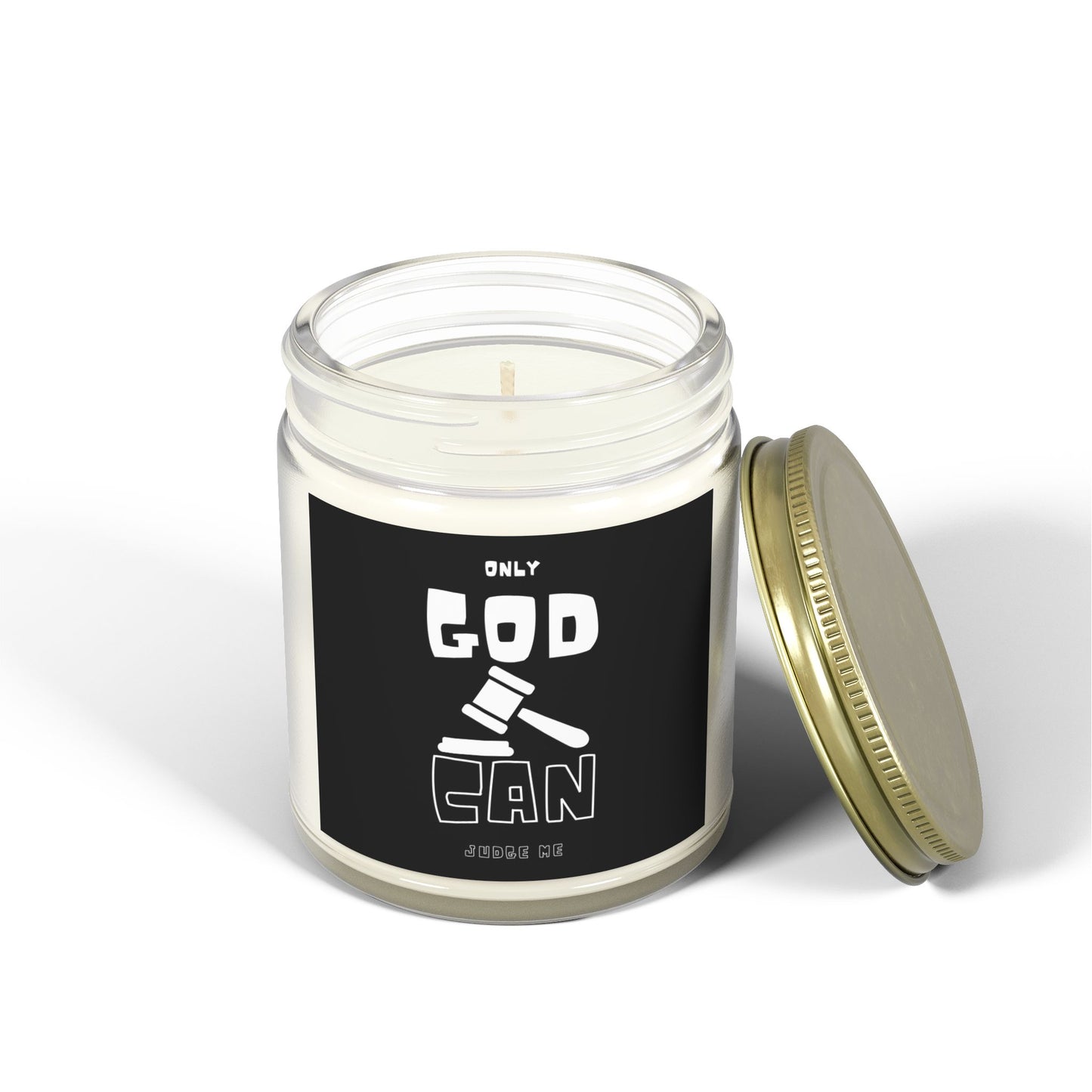 Only God Can Judge Me Scented Candle Biblical Christian Gift for Faith-Based Candle Lovers