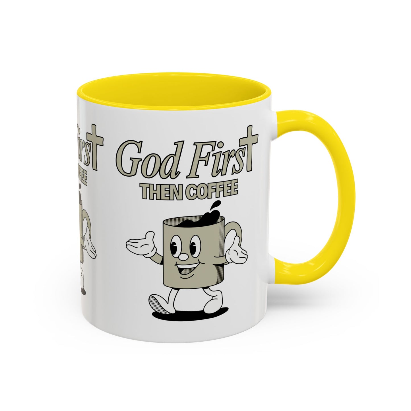 God First Then Coffee Mug Inspirational Christian Gift for Faith Based Coffee Lovers