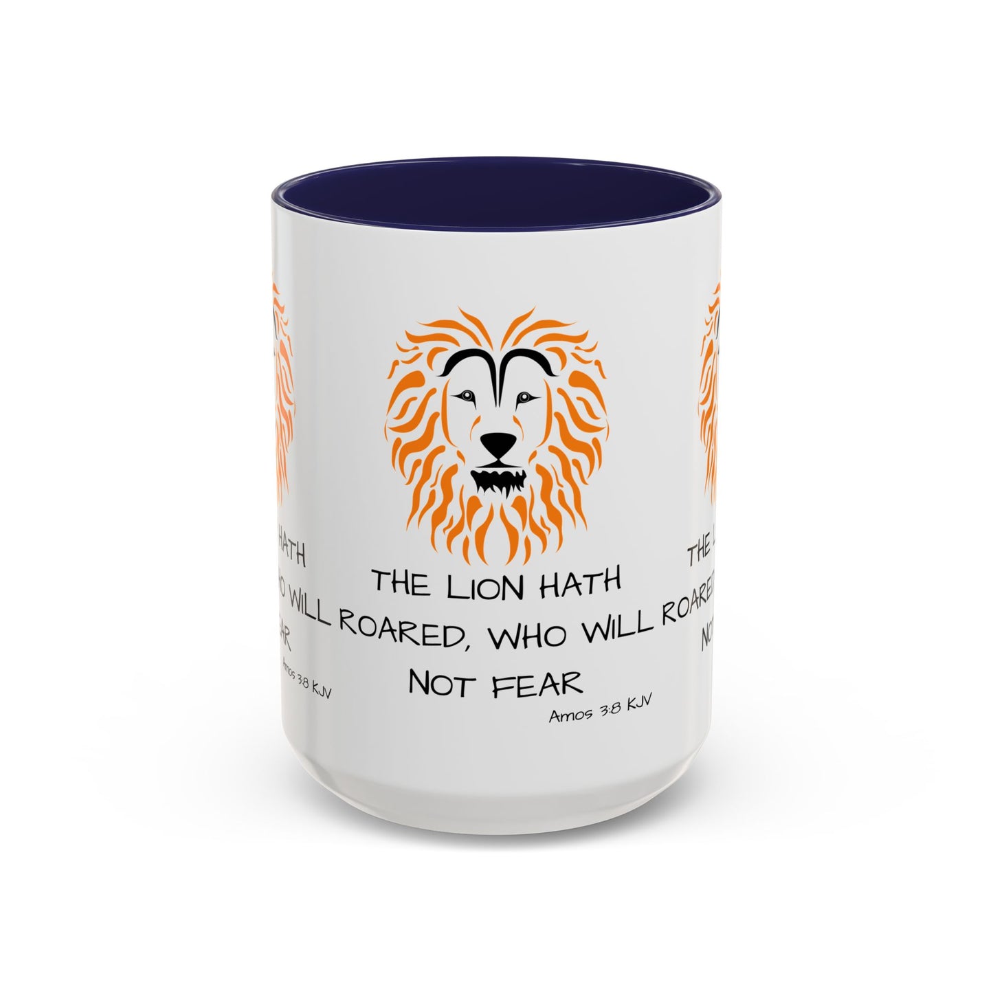 Amos 3:8 KJV Coffee Mug The Lion Hath Roared Biblical Christian Gift for Faith-Based Coffee Lovers