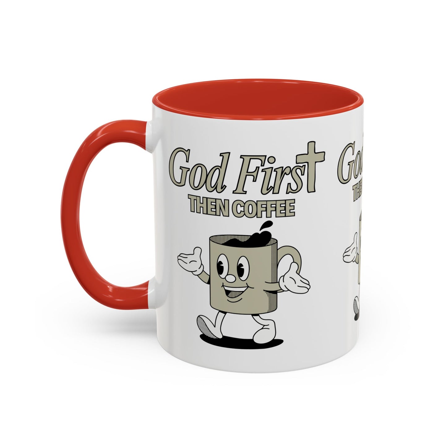 God First Then Coffee Mug Inspirational Christian Gift for Faith Based Coffee Lovers