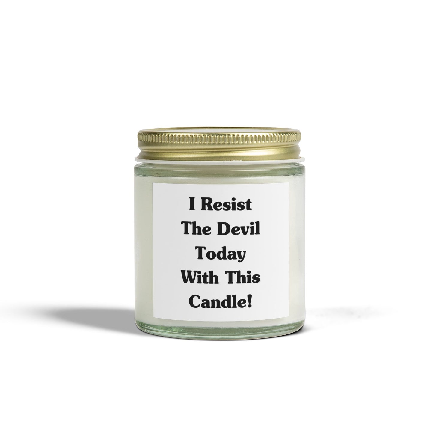 I Resist The Devil Today With This Scented Candle Inspirational Christian Gift for Faith-Based Candle Lovers