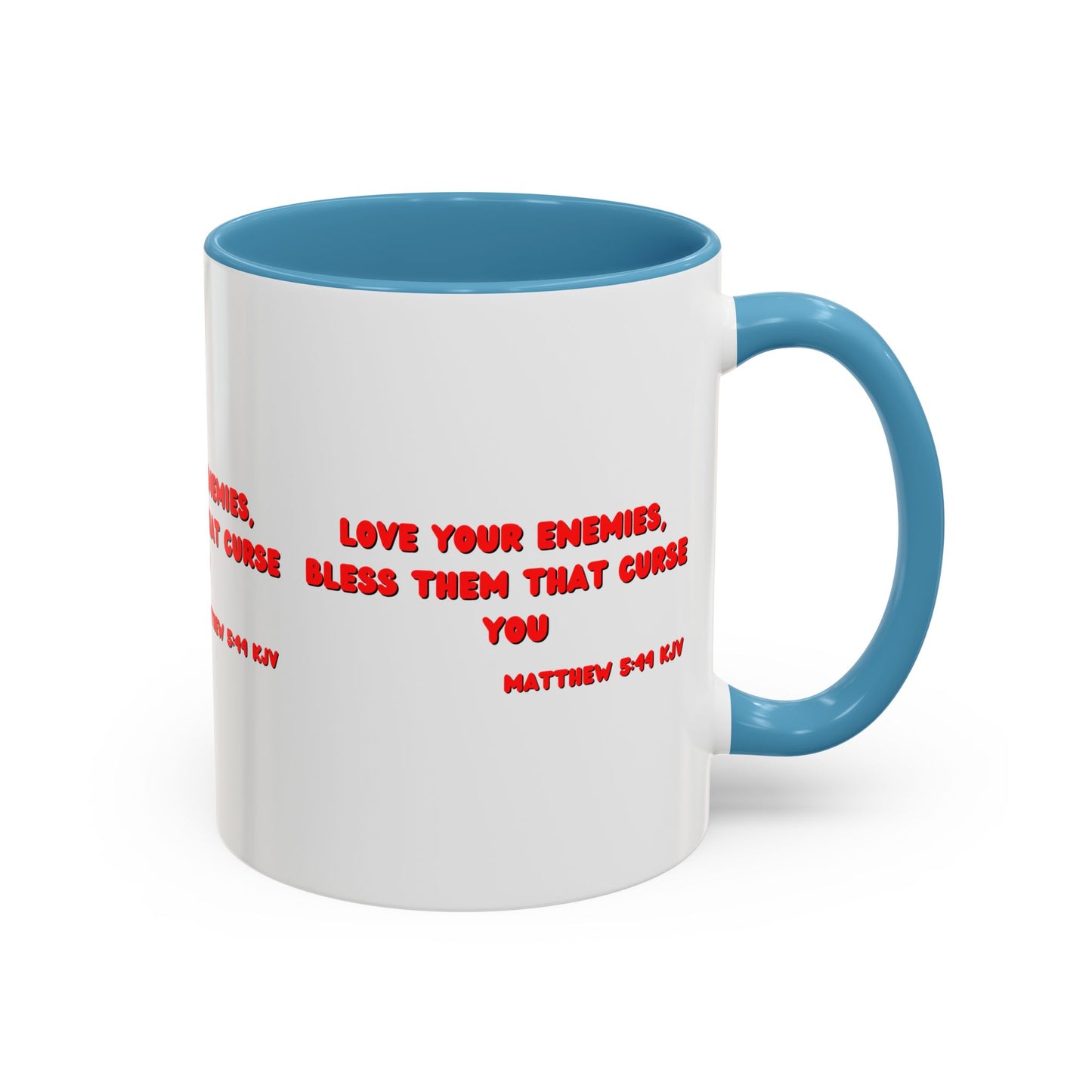 Matthew 5:44 KJV Coffee Mug Love Your Enemies Biblical Christian Gift for Faith-Based Living