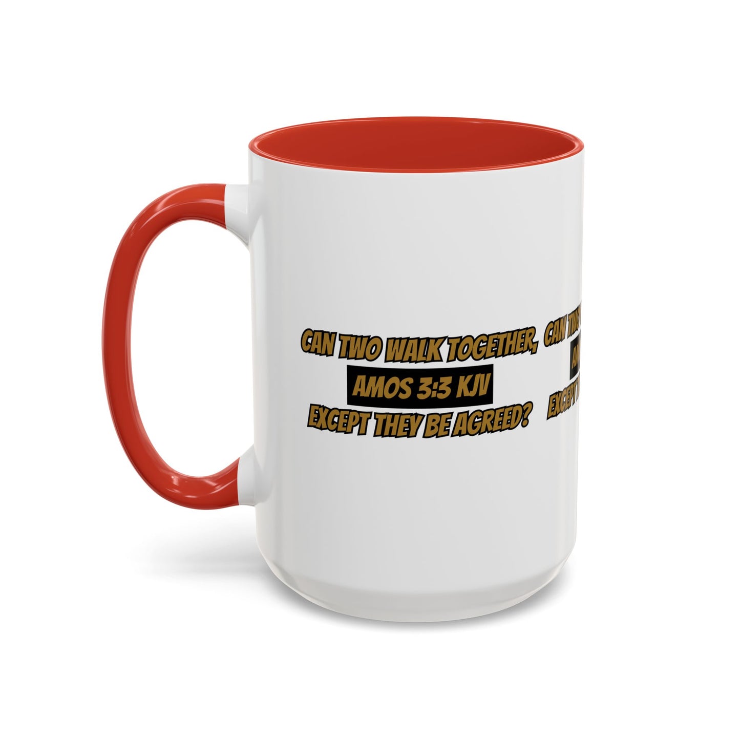 Inspirational Amos 3:3 KJV Bible Verse Coffee Mug Perfect Christian Gift