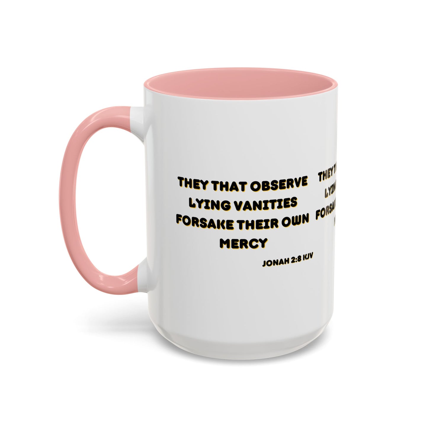 Jonah 2:8 KJV Coffee Mug They That Observe Lying Vanities Biblical Christian Gift for Faith-Based Living